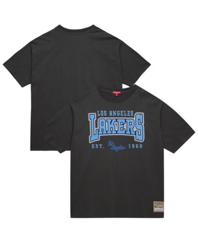Mitchell & Ness Women's Charcoal Los Angeles Lakers Hardwood Classics Oversized Boyfriend T-Shirt