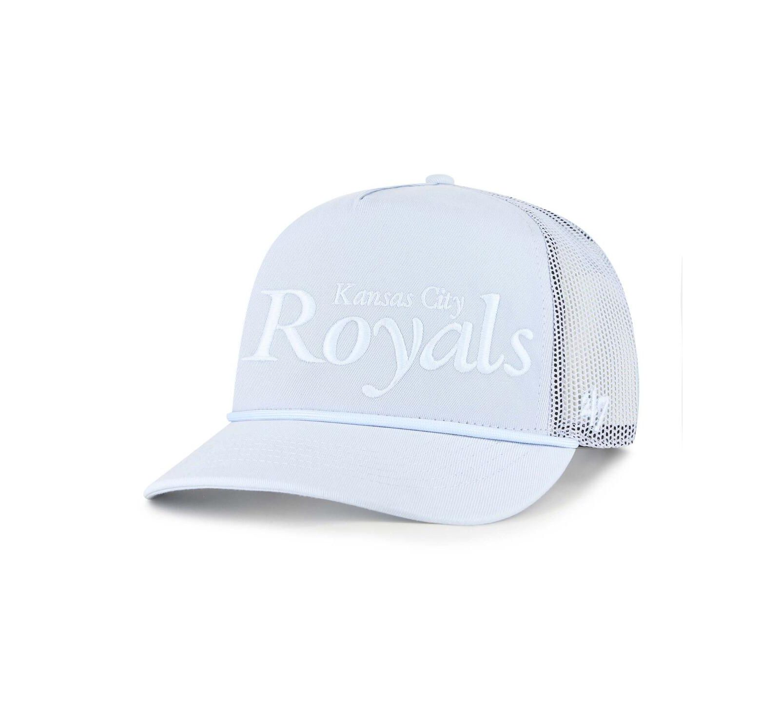 '47 Brand Men's Light Blue Kansas City Royals Foundation Script Hitch Adjustable Trucker Hat
