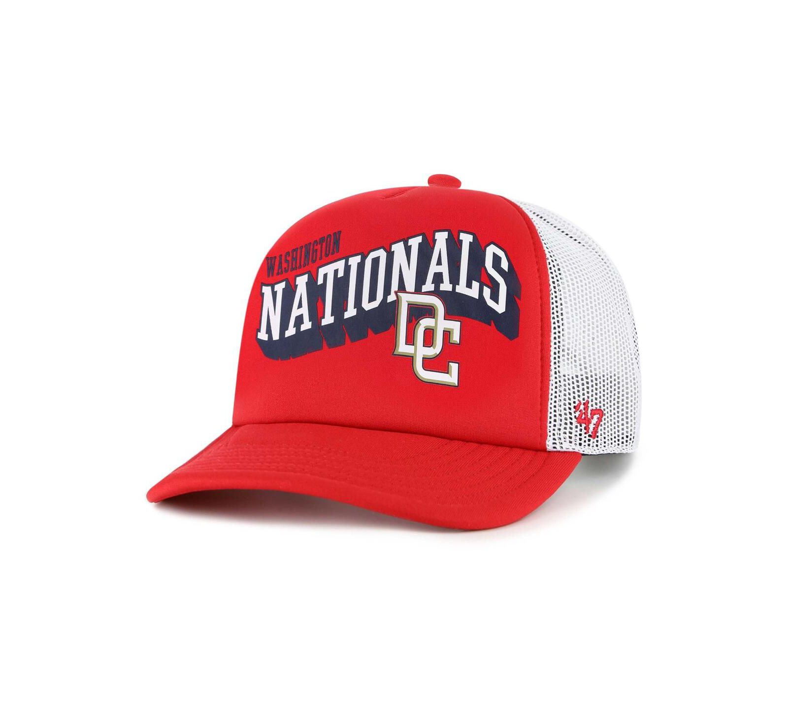 Мужская бейсболка '47 Brand Washington Nationals Meander Foam Trucker Snapback красная
