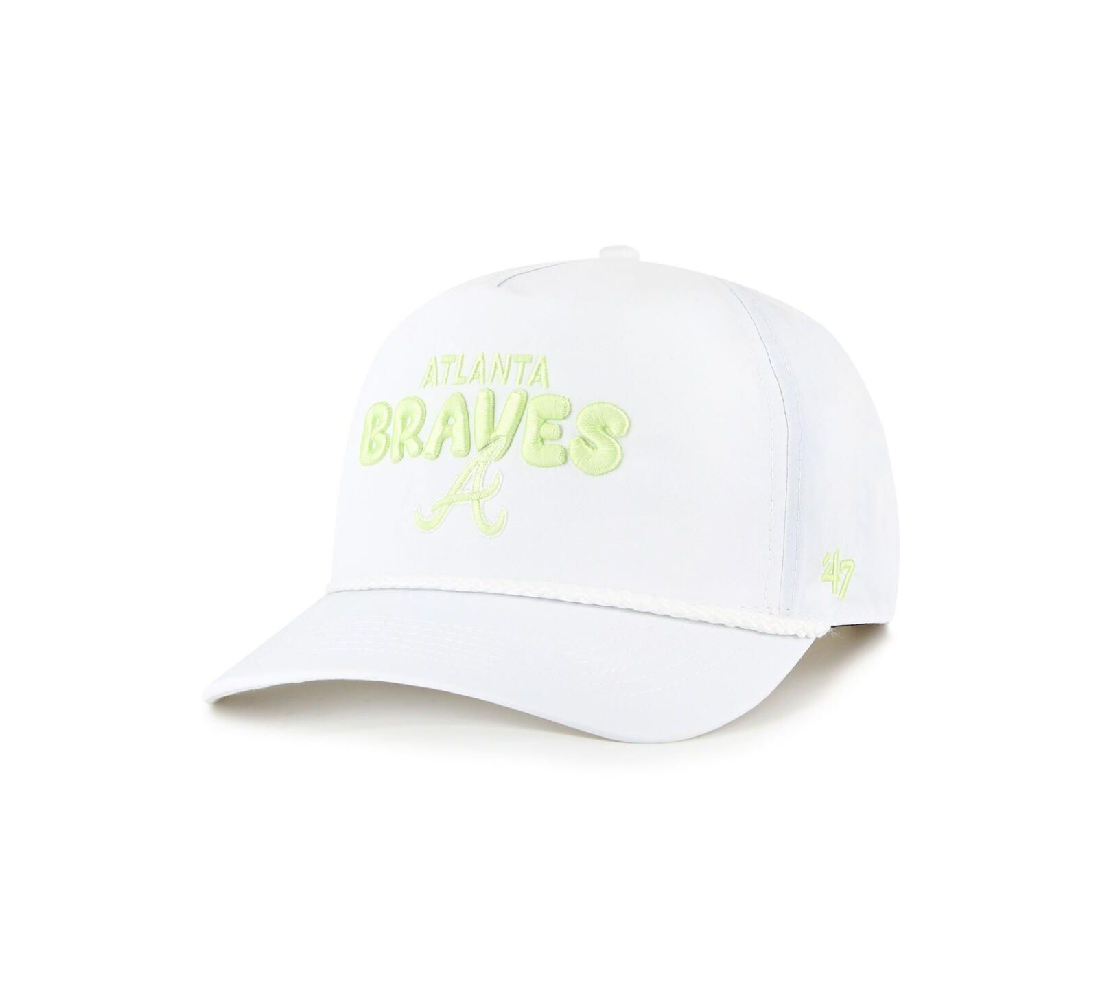 Женская кепка '47 Brand White Atlanta Braves Bright Side Adjustable