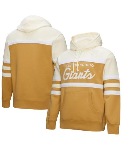 Мужское худи Mitchell & Ness Tan/Cream San Francisco Giants Head Coach Pullover