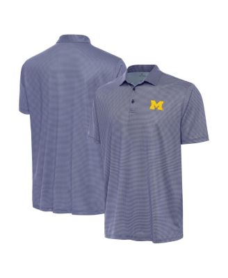 Мужская рубашка-поло Antigua White/Navy Michigan Wolverines Rings