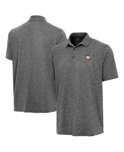 Мужская рубашка-поло Antigua Heather Black Clemson Tigers Golfer Par 3