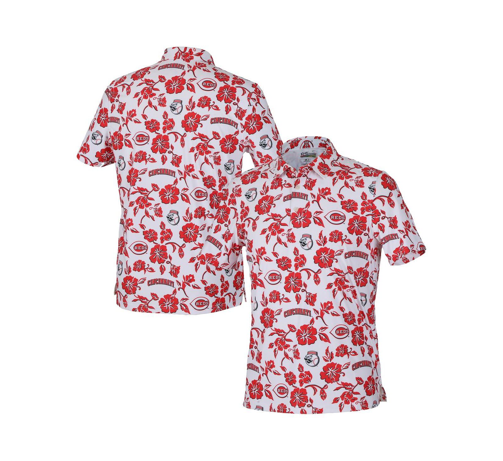 Поло рубашка Reyn Spooner Men's White Cincinnati Reds Pua Performance