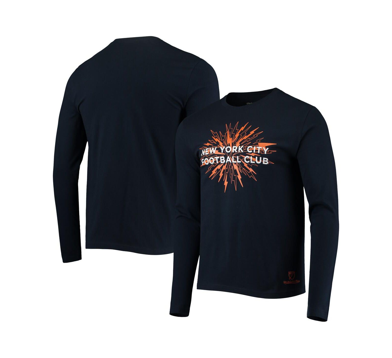 Mitchell & Ness Men's Navy New York City FC For The City Long Sleeve T-Shirt