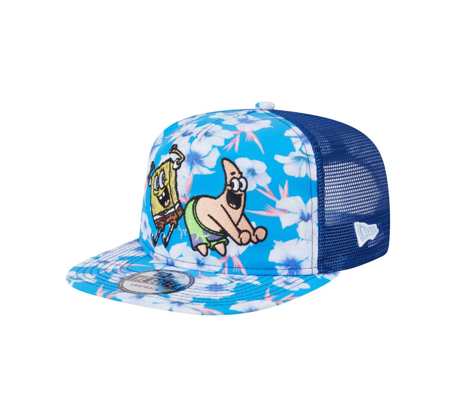 Мужская кепка New Era SpongeBob SquarePants Floral Golfer Snapback Blue