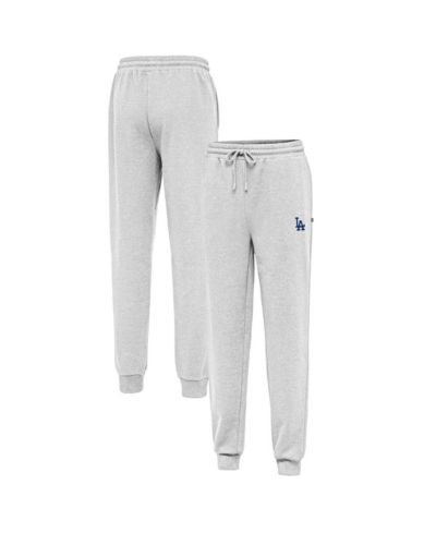Antigua Men's Heather Gray Los Angeles Dodgers Idol Jogger Pants