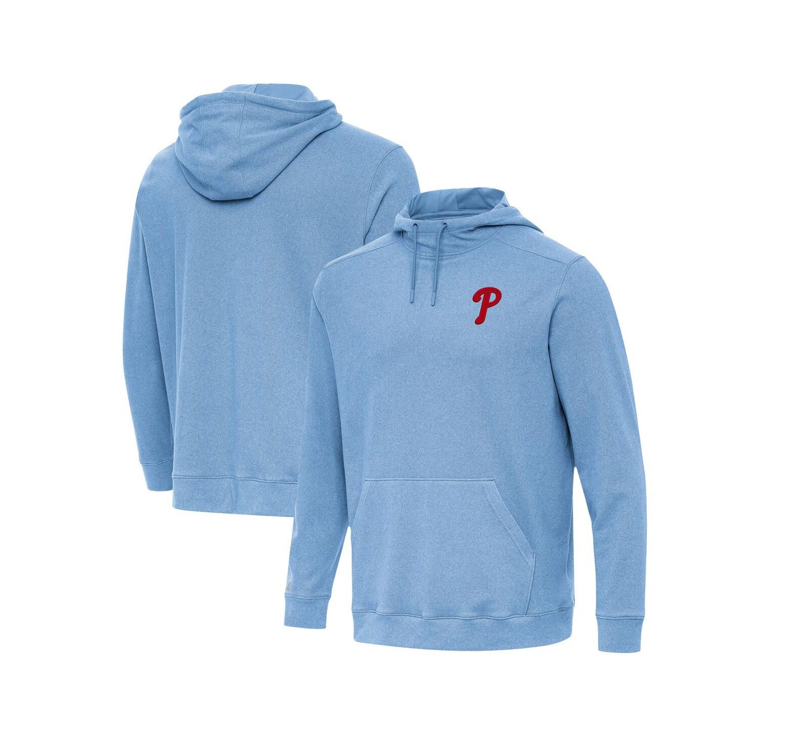 Antigua Мужское худи Philadelphia Phillies Cloud Pullover Heather Powder Blue