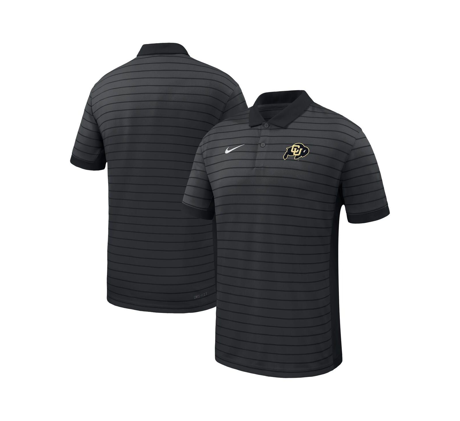 Nike Men's Black Colorado Buffaloes 2025 Early Season Coaches Sideline Victory Stripe Performance Polo Shirt