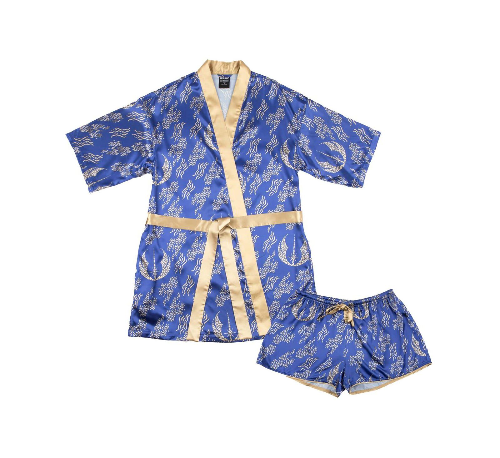 Heroes & Villains Women's 2-Piece Blue Star Wars Jedi Robe Shorts and Pajama Set
