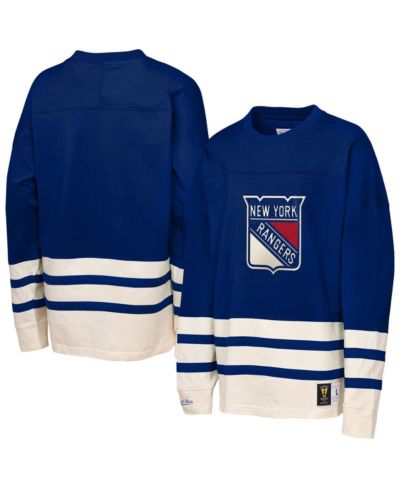 Mitchell & Ness Футболка с длинным рукавом для мальчиков и девочек New York Rangers, синяя