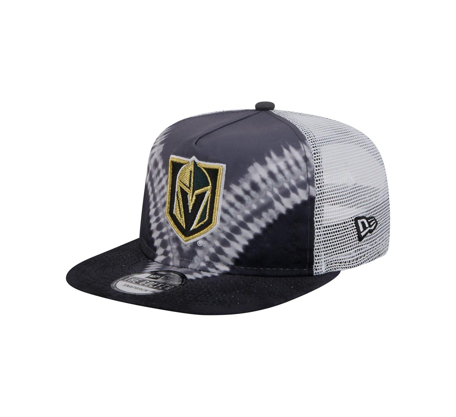 New Era Men's Black/Gray Vegas Golden Knights Throwback V-Dye Adjustable Golfer Hat