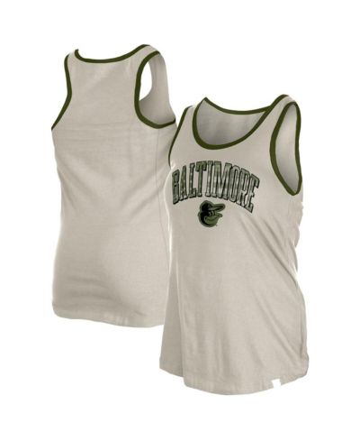 New Era Women's Cream Baltimore Orioles Armed Forces Tank Top