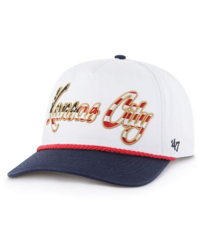 '47 Brand Men's White Kansas City Chiefs Patriotic Overhand Hitch Adjustable Hat