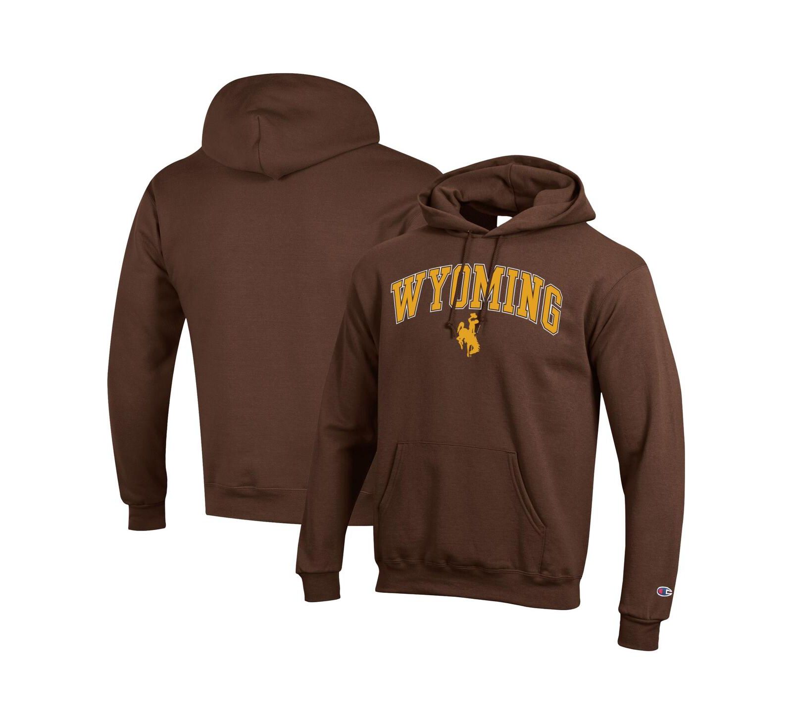 Champion Мужской коричневый худи с логотипом Wyoming Cowboys