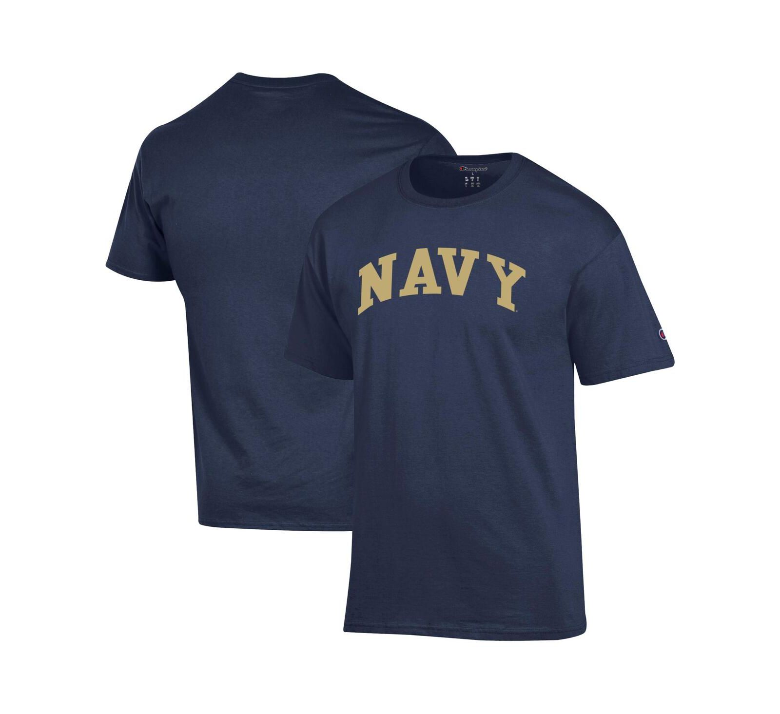 Champion Men's Navy Navy Midshipmen Basic Arch T-Shirt