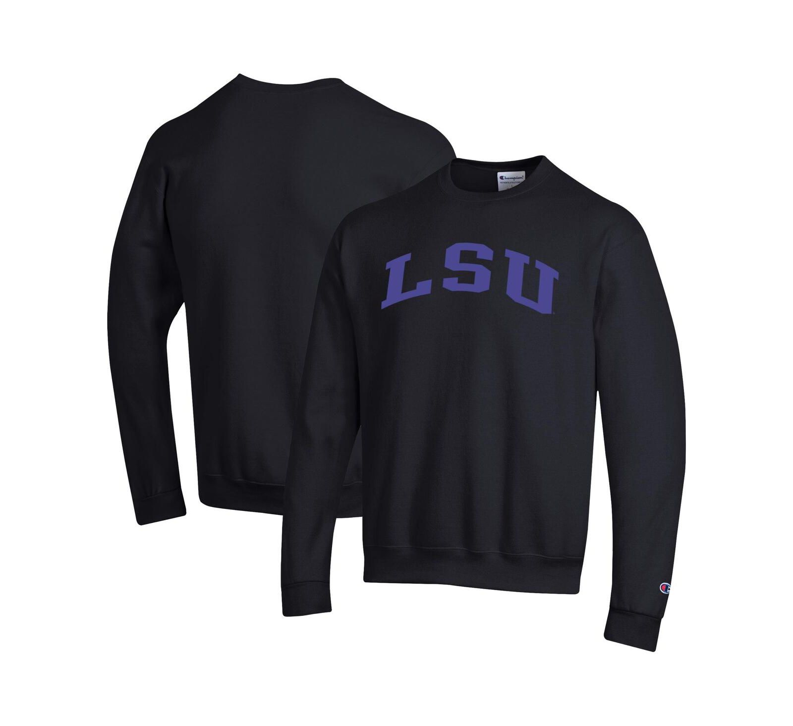 Мужская толстовка Champion Black LSU Tigers Basic Arch Fleece Pullover