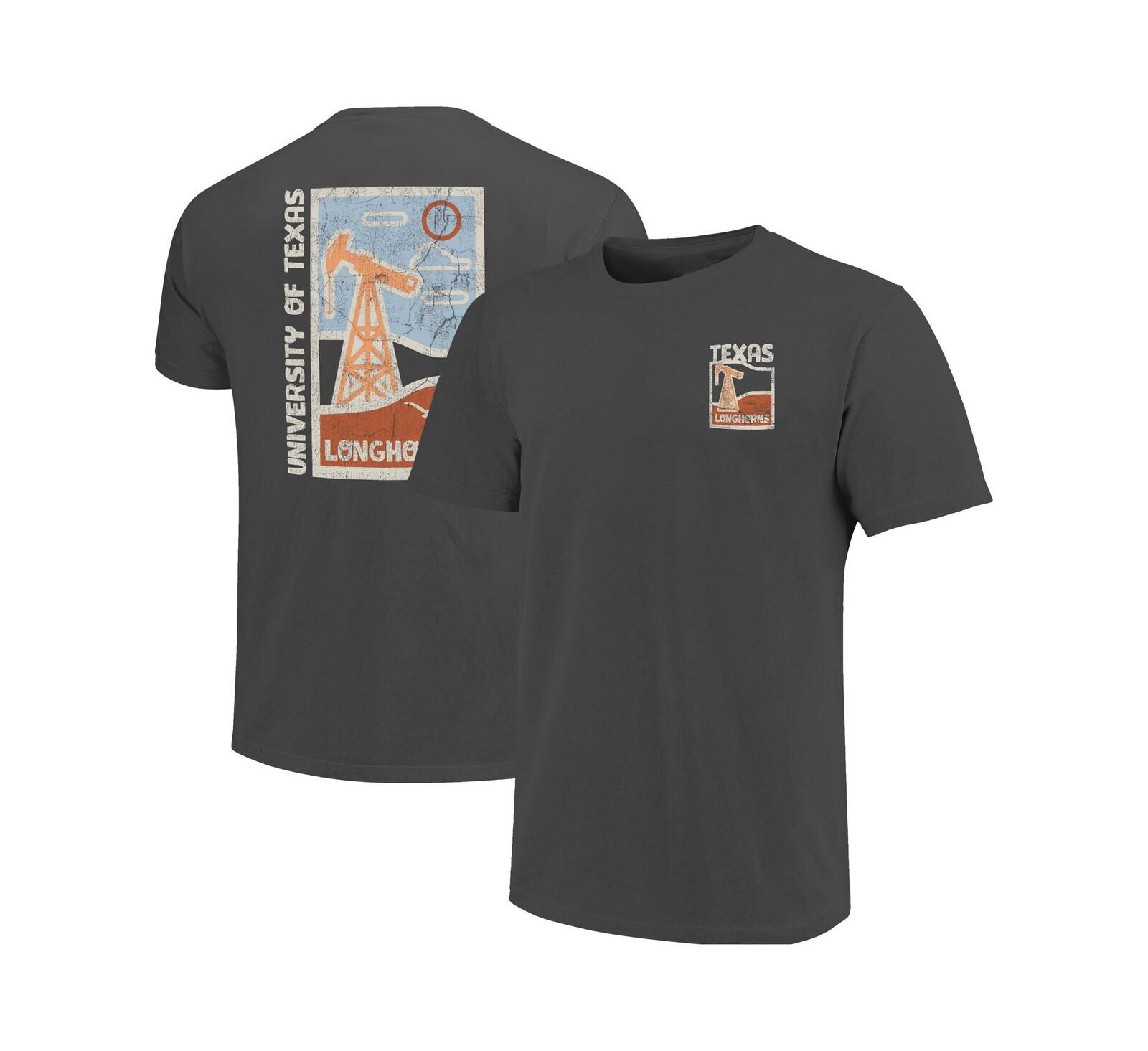 Мужская футболка Image One Graphite Texas Longhorns Comfort Colors Distressed Graphics Minimal Vista