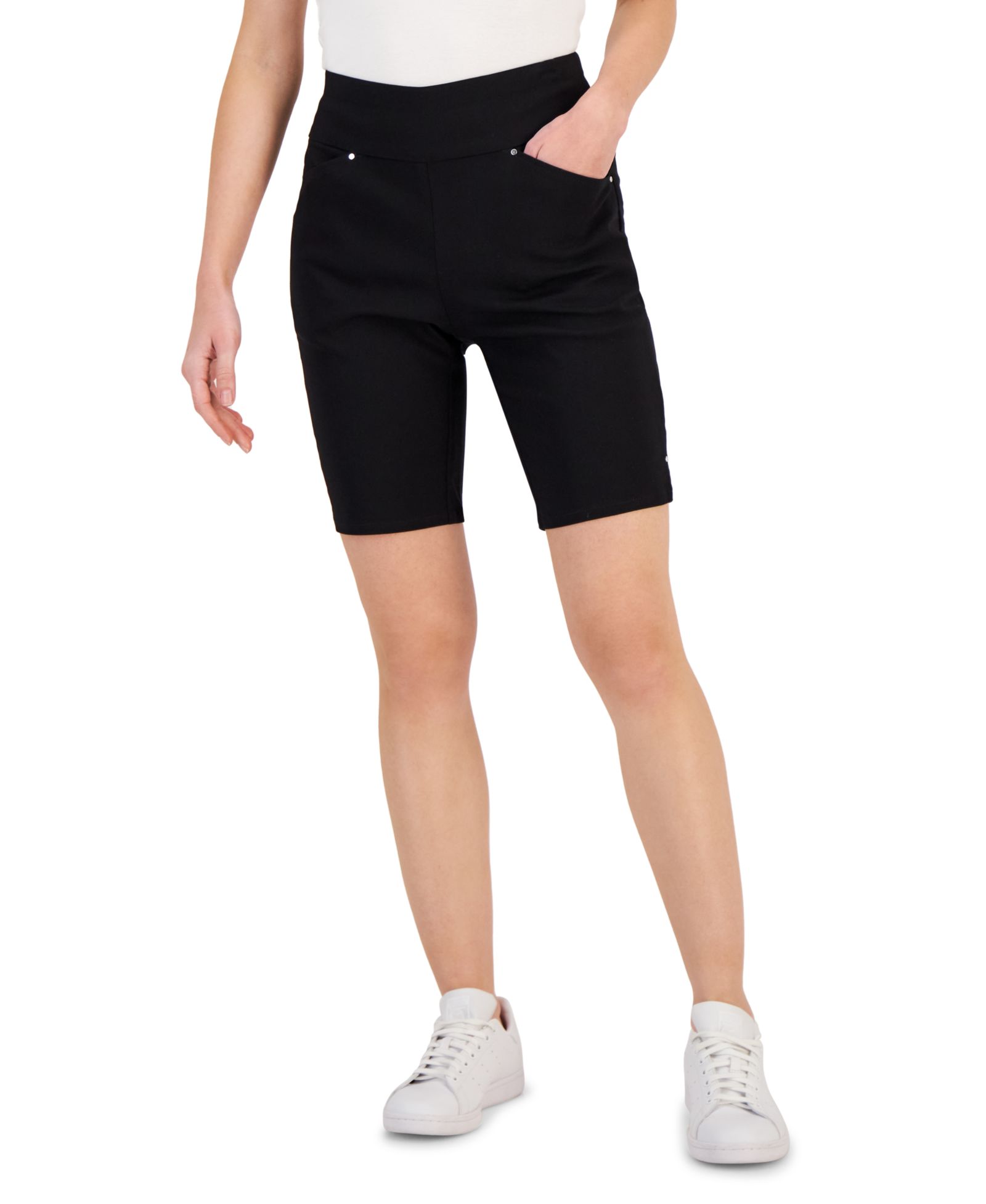 I.N.C. International Concepts Women's Mid-Rise Pull-On Bermuda Shorts, Created for Macy's