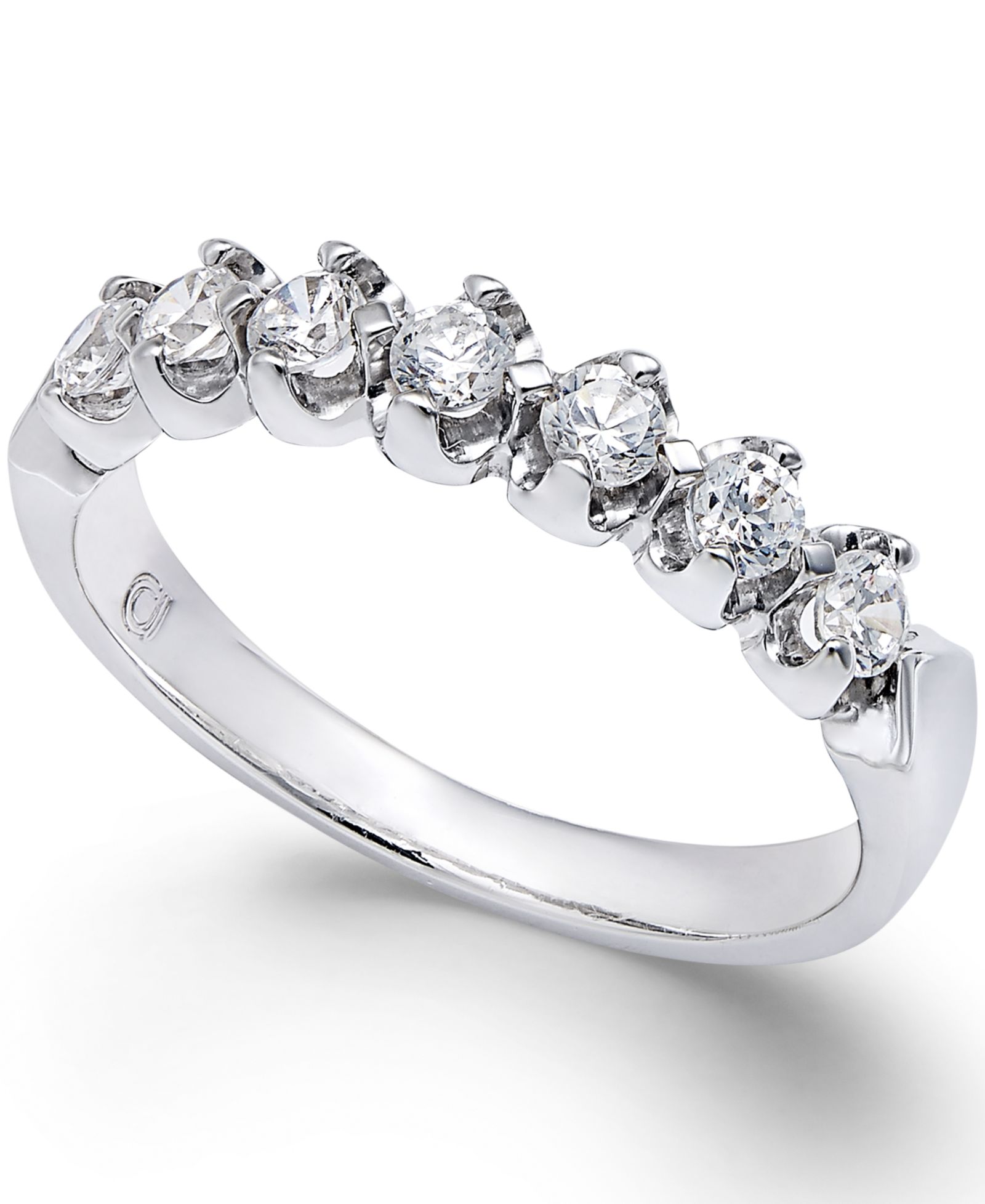 Certified Diamond Scalloped Ring (1/2 ct. t.w.) in 14k White Gold