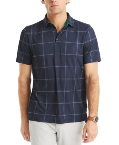 Мужское поло Nautica Men's Short Sleeve Windowpane Golf Polo Shirt