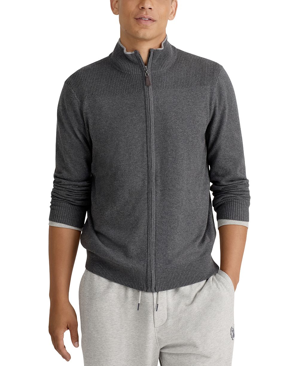 Nautica Men's Full-Zip Mock-Neck Sweater