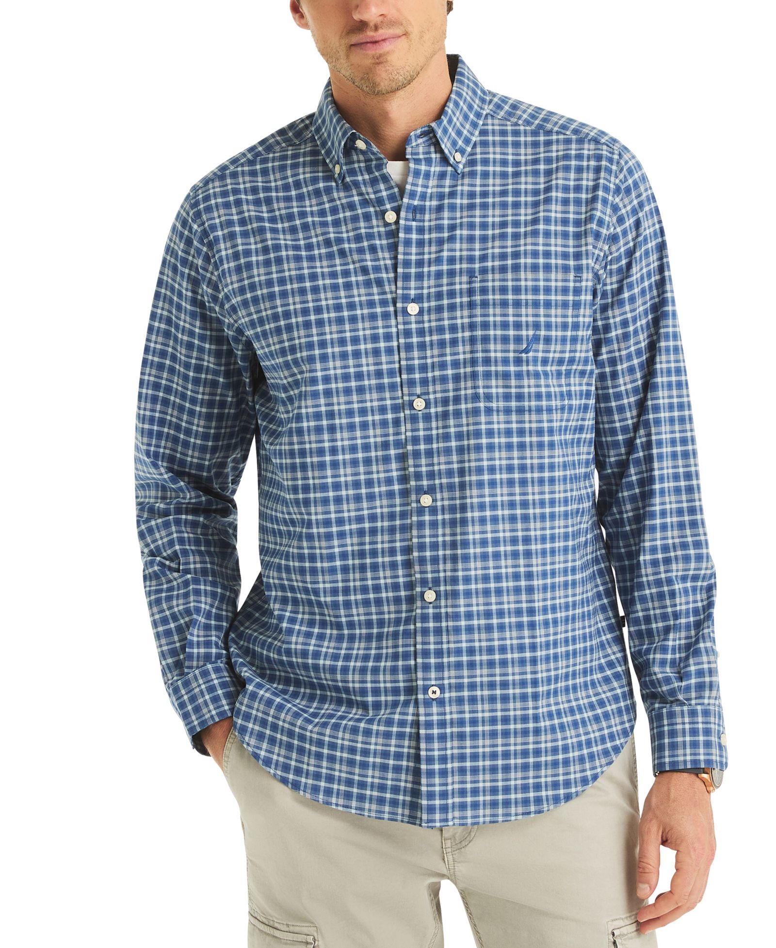 Мужская рубашка Nautica Plaid Classic Fit