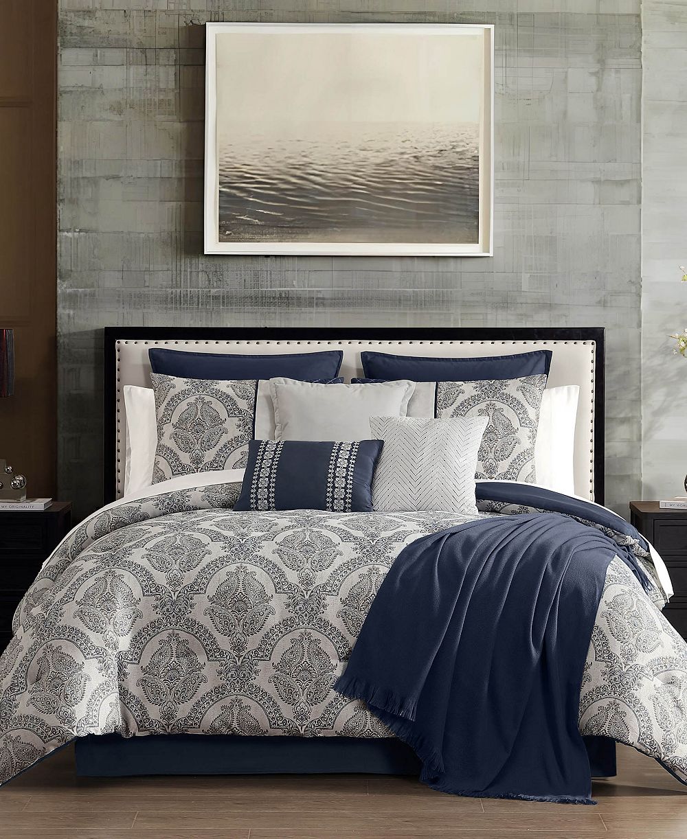 Macy's Teisha Damask 14-Pc. Comforter Set, Queen