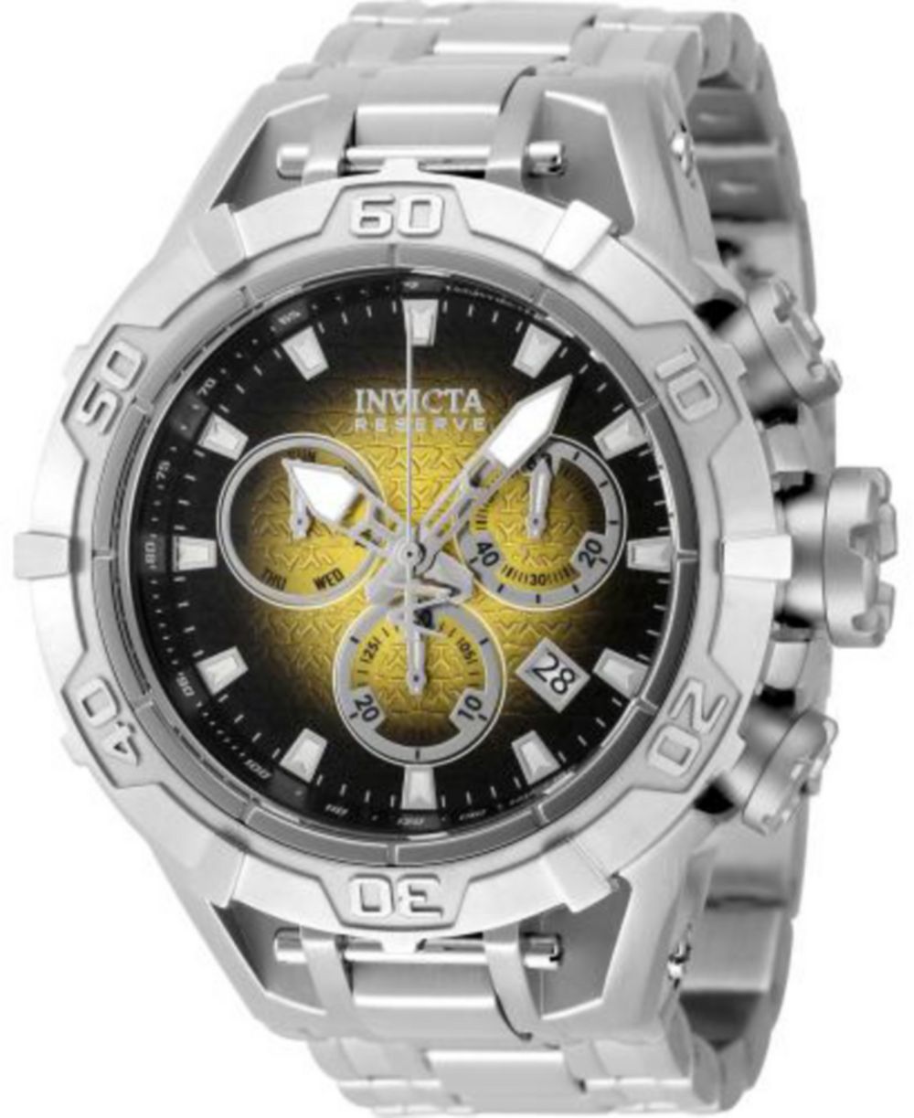 Invicta Men's 47848 Reserve Quartz Chronograph Black, Yellow Dial Watch