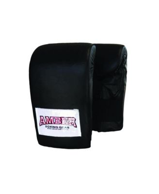 Боксерские перчатки Amber Sports Deluxe, кожаные, черные, Small