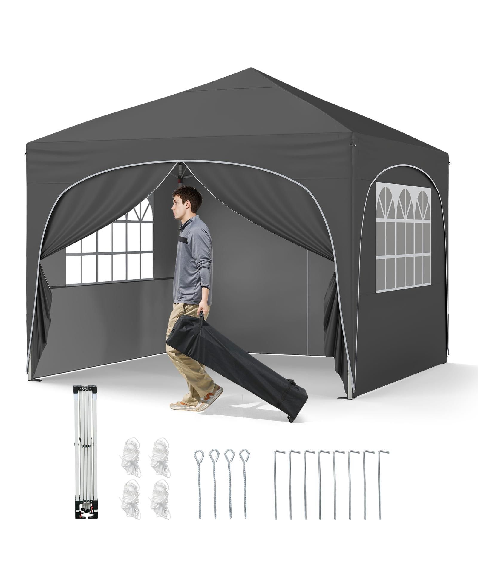 Mecale Складной тент Pop up 10 X 10 FT с 4 съемными боковыми стенками