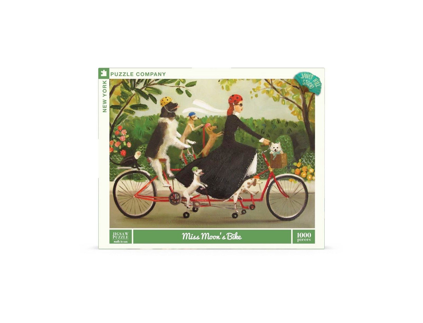New York Puzzle Company Miss Moon's Bike 1000 Piece Puzzle