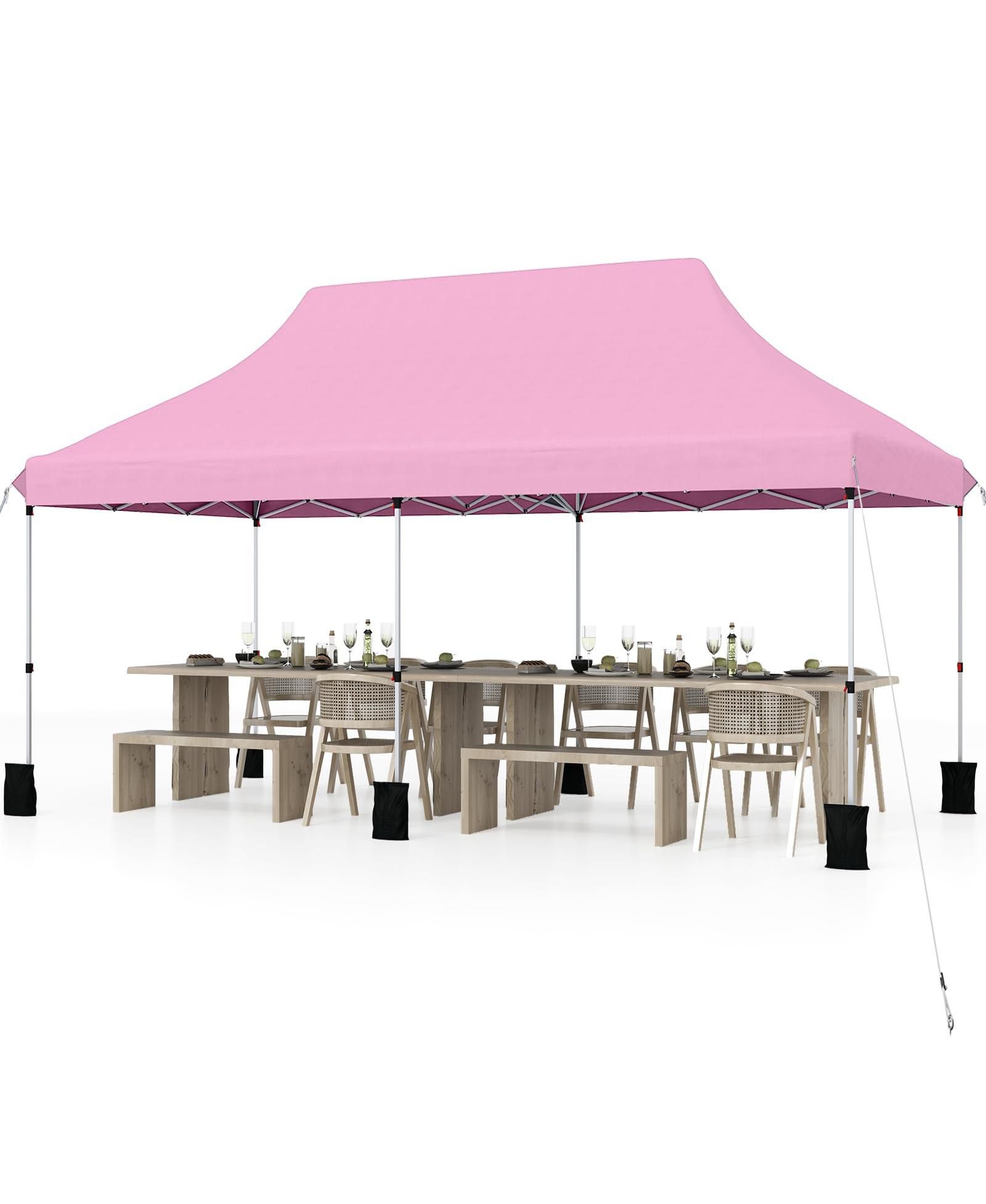 10 X 20 FT Pop up Canopy Tent Foldable Portable Outdoor Gazebo with Carry Bag