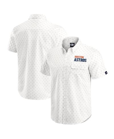 Darius Rucker Collection by Fanatics Men's Cream Houston Astros Printed Button-Down Shirt