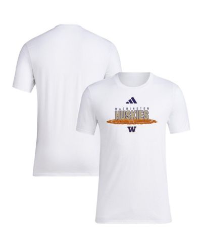Adidas Men's White Washington Huskies Softball Pitcher's Circle T-Shirt