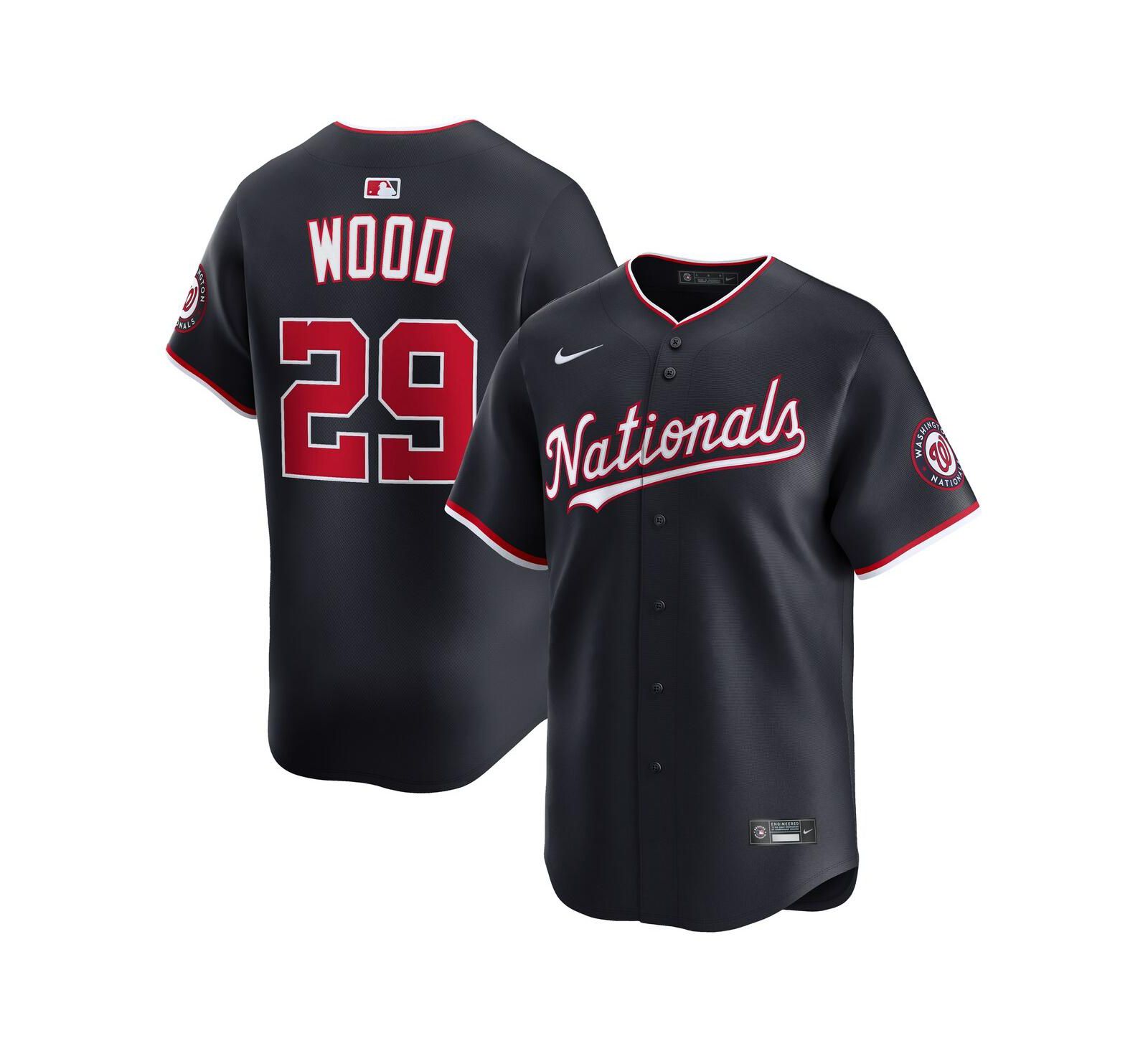Nike Men's James Wood Navy Washington Nationals Alternate Limited Jersey