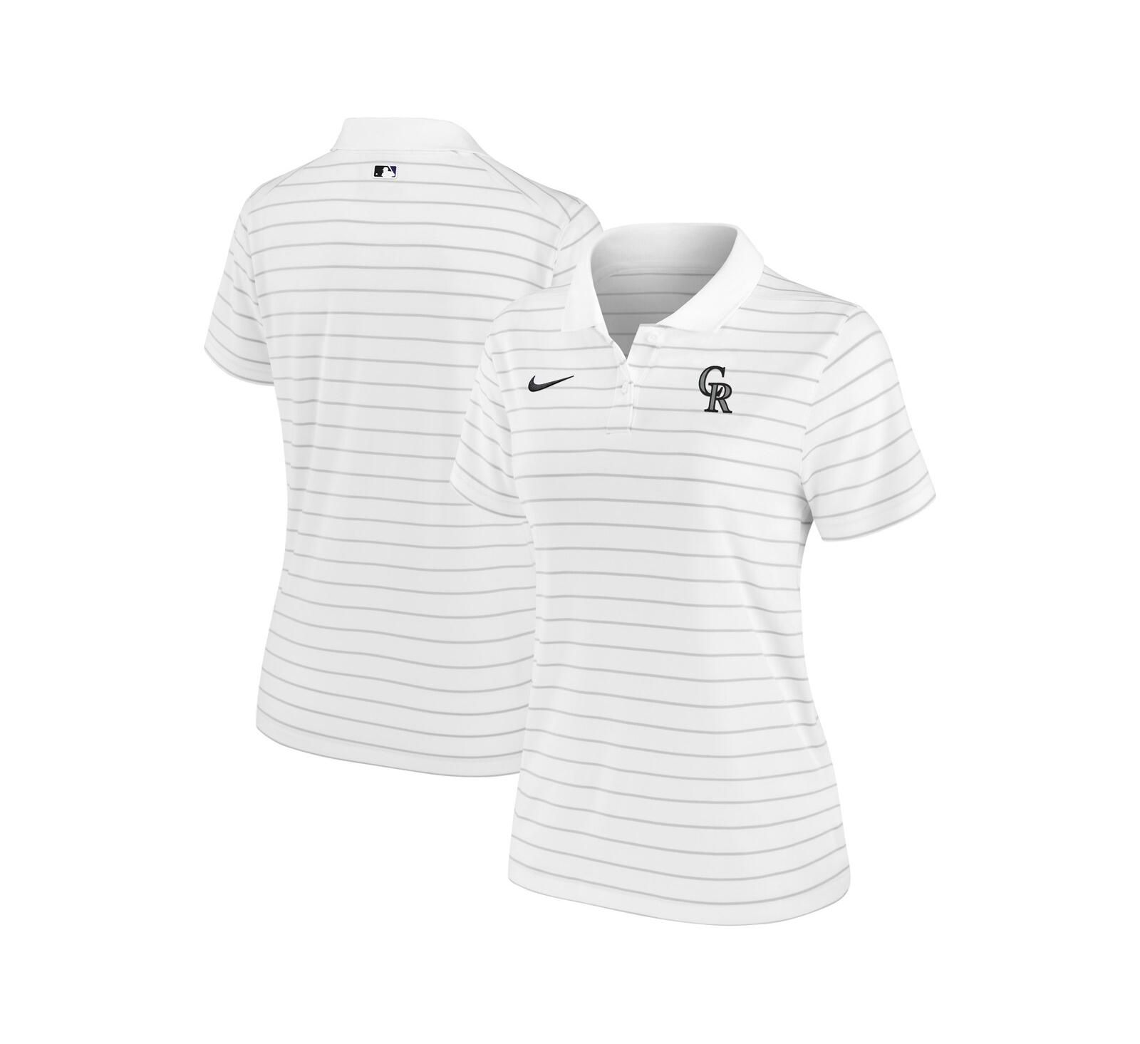 Nike Women's White Colorado Rockies Authentic Collection Victory Performance Polo Shirt