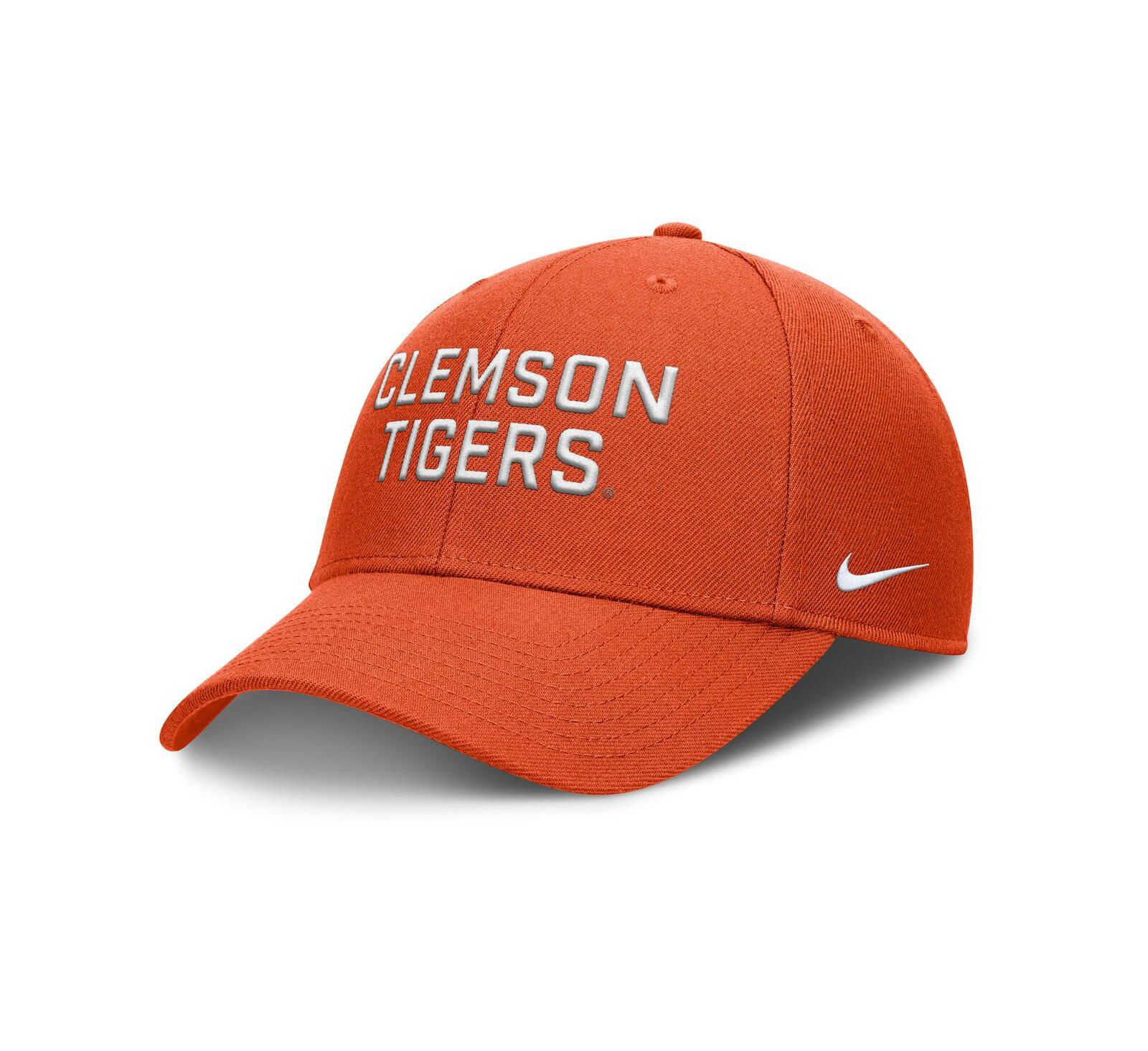 Nike Мужская регулируемая кепка Clemson Tigers Rise, оранжевая