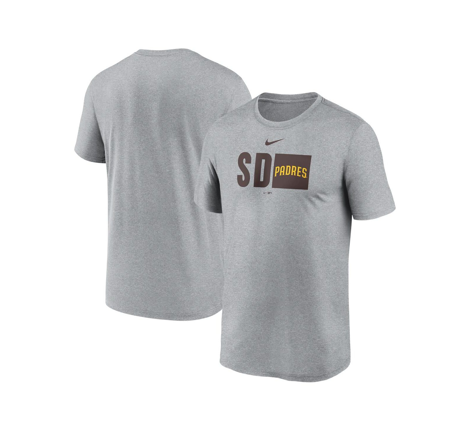 Nike Men's Heather Gray San Diego Padres Tricode Legend Performance T-Shirt