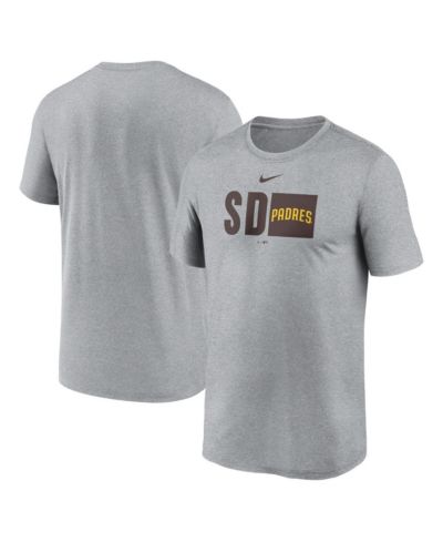 Nike Men's Heather Gray San Diego Padres Tricode Legend Performance T-Shirt