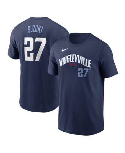 Nike Men's Seiya Suzuki Navy Chicago Cubs Fuse City Connect Name & Number T-Shirt