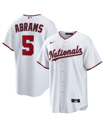 Мужская джерси Nike White Washington Nationals Home Replica CJ Abrams