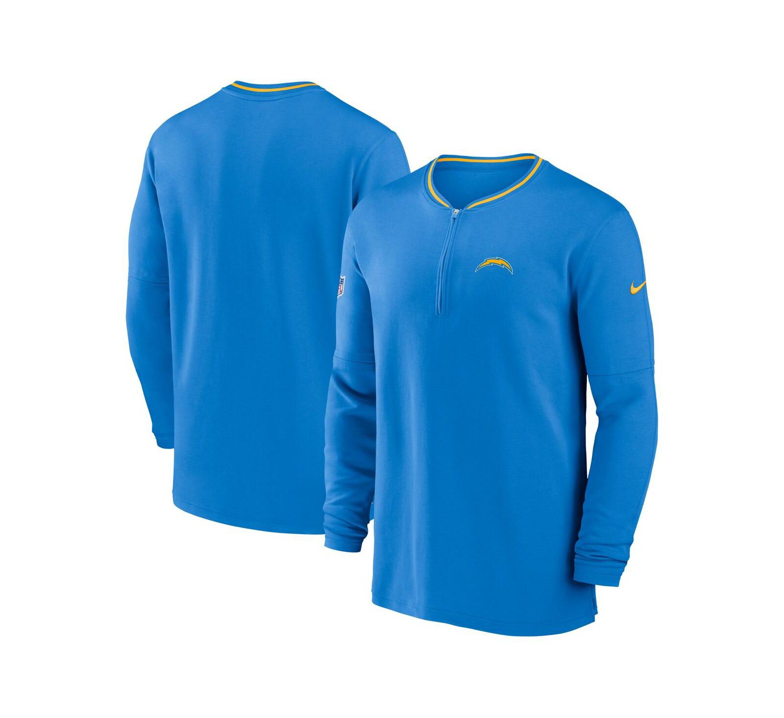 Мужская толстовка Nike Los Angeles Chargers Coach с полумолнией, цвет Powder Blue