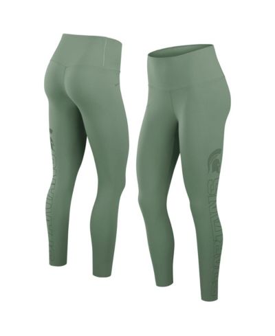 Nike Women's Sage Green Michigan State Spartans Zenvy Performance Leggings