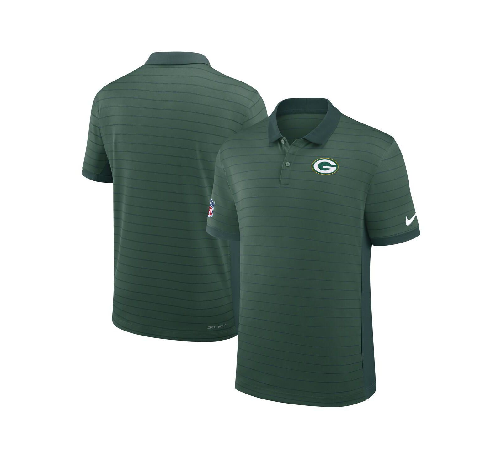 Nike Men's Green Bay Packers Sideline Victory Stripe Performance Polo Shirt