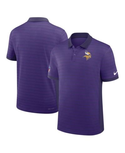 Мужская спортивная рубашка-поло Nike Purple Minnesota Vikings Sideline Victory Stripe Performance