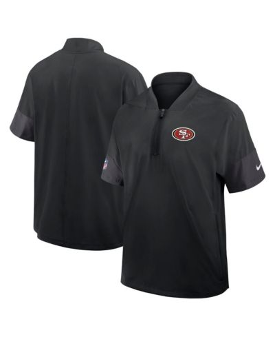 Мужская куртка Nike Black San Francisco 49ers Sideline Short Sleeve Quarter-Zip Performance Coach