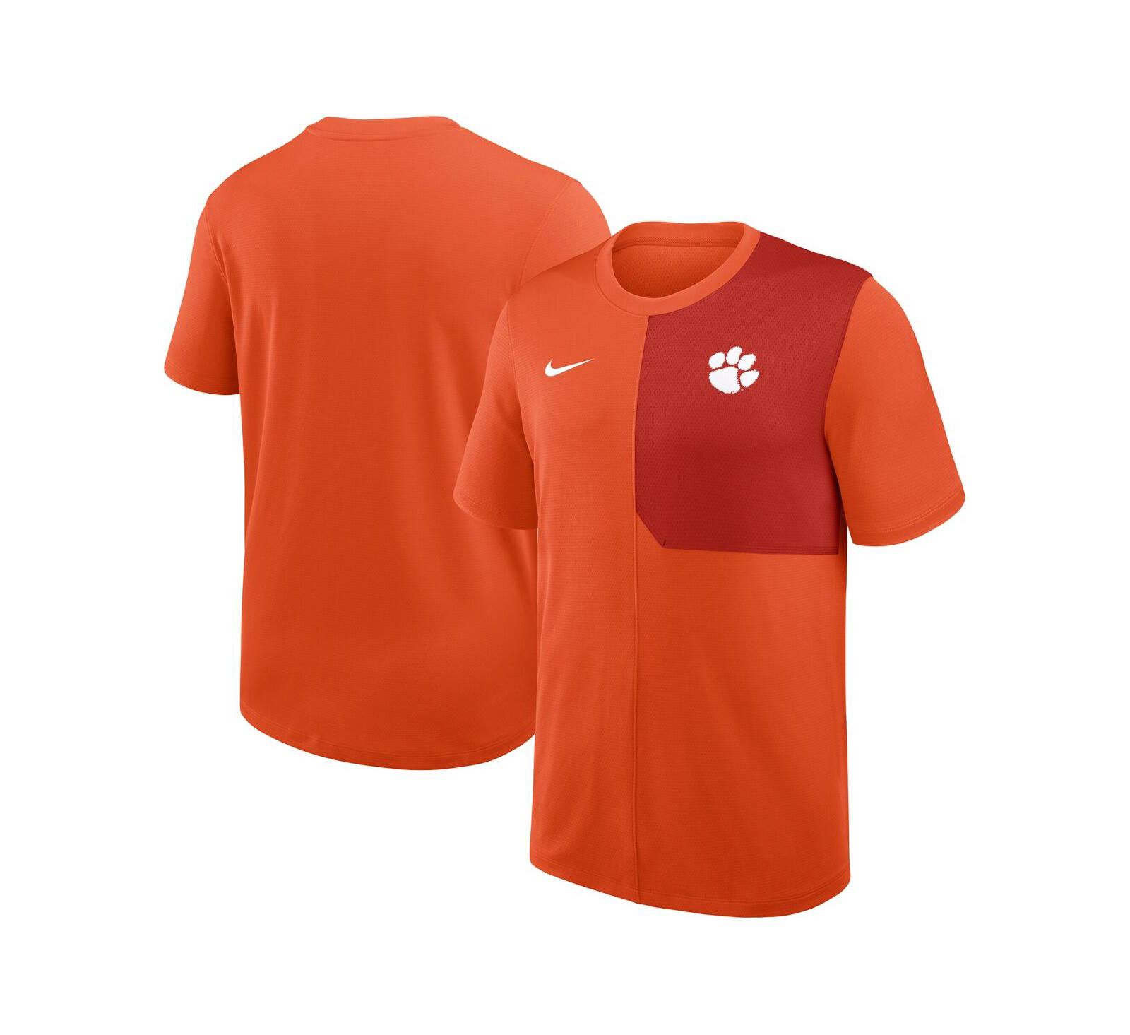 Nike Men's Orange Clemson Tigers 2025 Sideline UV Performance Coach T-Shirt