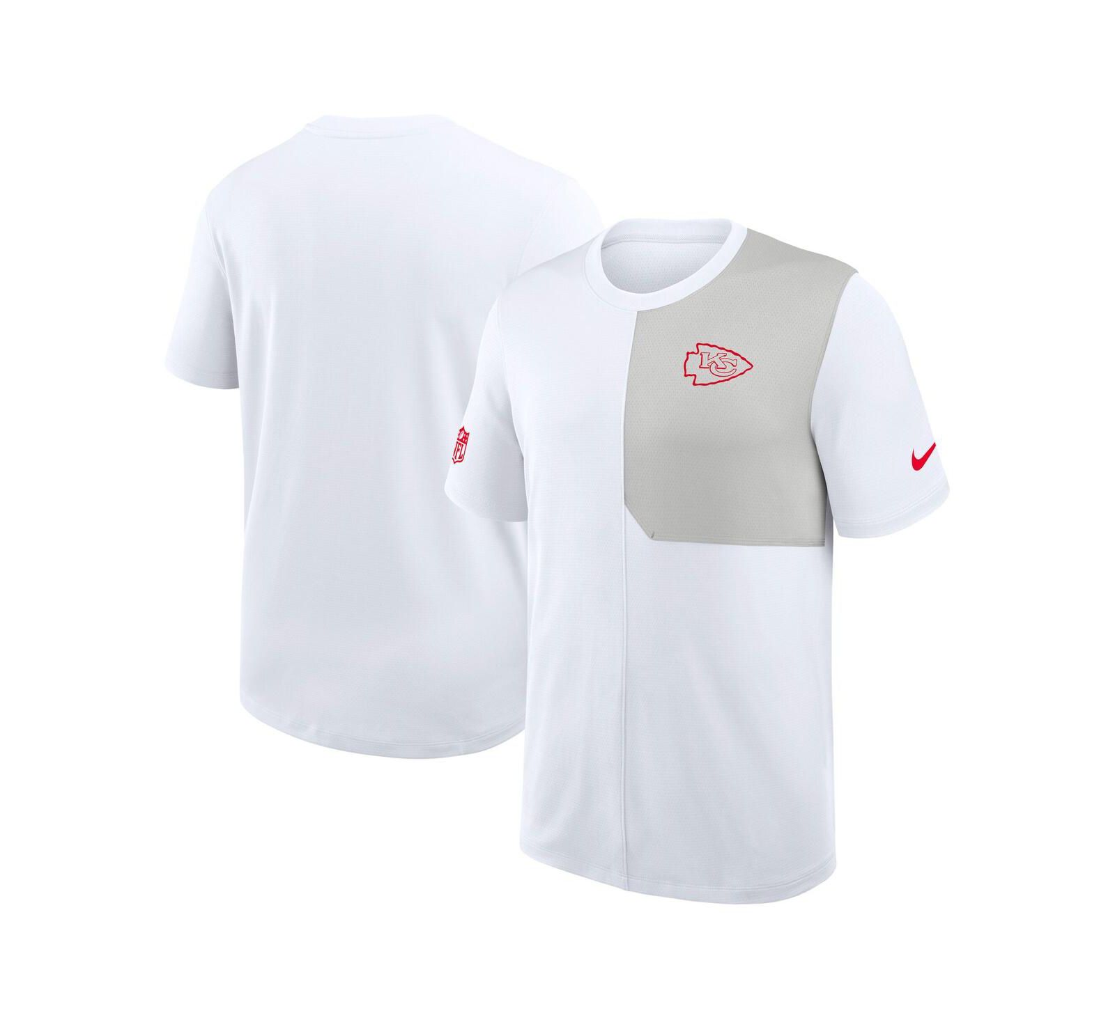 Nike Men's White Kansas City Chiefs Sideline UV Performance Coach T-Shirt