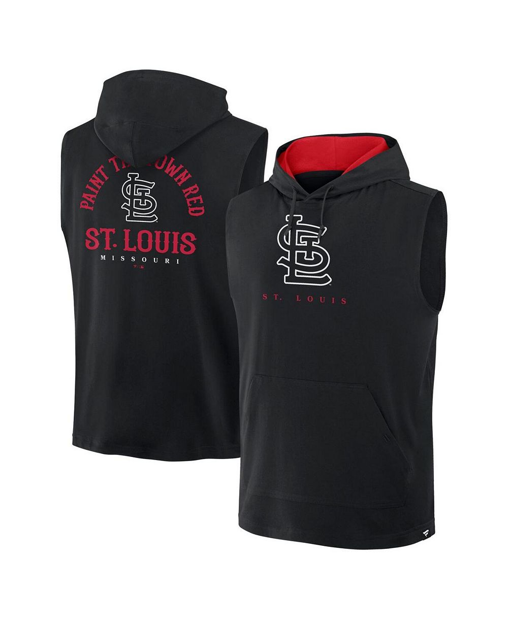 Fanatics Мужской Black St. Louis Cardinals Fire Speed Sleeveless Pullover Hoodie